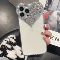 Lumignon キラキラ iPhoneケース　韓国 ハート デコ　ストーンのサムネイル