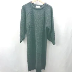 ◇ ⊇ Simplicite シンプリシテェ ニット 長袖 ロング丈 ワンピース サイズ表記なし ブラック レディース E  【1502180067075】