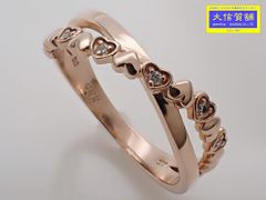 SAMANTHA TIARA サマンサ ティアラ K10 ピンクゴールド ダイヤ リング D0.03ct 9号 2.1g 中古A 【送料無料】 C-9072【質屋出品】