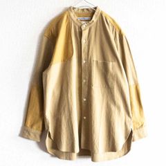 【極美品】CristaSeya 【 PATCHED Mao Shirt】M コットン リネン シャツ クリスタセヤ 2405282