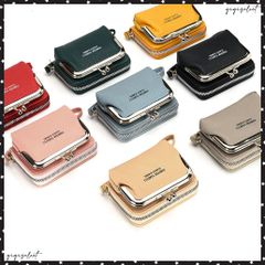がま口財布 コインケース付きカードケース ファスナー ジャバラカードウォレット レディース おしゃれ 持ち手付き カード入れ 小銭入れ ウォレット 財布 ウォレット 軽量 ミニ財布 カードポケット