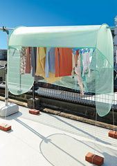 【割引クーポン】【新品】雨よけランドリーテント コジット 洗濯物 雨よけ 日光 日よけ 雨よけ 雨天 雨 突然の雨 梅雨 花粉 黄砂 目隠し ベランダ テント コンパクト 洗濯物を守る 洗濯物保護カバー ギフト 約160×65×120cm 色落ち防止