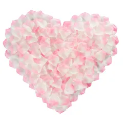 【在庫処分】ウエディング 結婚式 ２次会 飾り プロポーズ 誕生日 造花 お祝い 薔薇 クリスマス フラワーシャワー 3000枚セット パーティー用飾り(ホワイトピンク 花びら 3000枚) Exgox