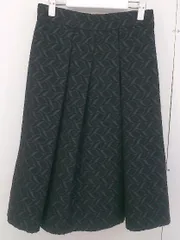 ◇ ZARA WOMAN ザラウーマン 総柄 ジップアップ 膝下丈 フレア スカート サイズ EUR M USA M MEX 28 ブラック レディース  【1204080004692】