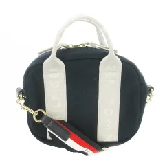 トミーヒルフィガー TOMMY HILFIGER ショルダーバッグ ミニバッグ 2way キャンバス ロゴ 紺 ネイビー /AO19 ■GY18
