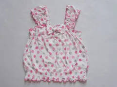 メゾピアノ mezzo piano アウトレット 子供服 女の子 120cm タンクトップ キャミソール 水玉 白 ピンク 夏 ★3 トップス ガールズ 女児 キッズ プチプラ 【中古】 ユーズド リサイクル こども