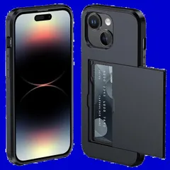 【人気商品】iPhone 13 ケース iPhone 14 ケース カード収納 背面 米軍MIL規格 耐衝撃最強 アイフォン13 ケース アイフォン14 ケース ICカード収納 落下防止 全面保護 指紋防止 滑り止め 擦り傷防止 ブラック