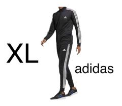 adidas 上下セット ジャージ ブラック 3ストライプス　XL