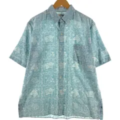 古着 70~80年代 レインスプーナー REYNSPOONER 金タグ 乳首タグ 総柄 ラハイナセーラー ハワイアンアロハシャツ ボックスシャツ/eaa543187