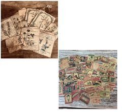 コーヒー染め紙22枚 大きめセット② ジャンクジャーナル