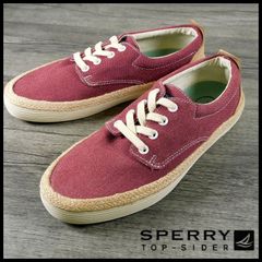 新品 スペリー トップサイダー ドリフター 4アイレット ジュート 26cm エンジ系 キャンバス スニーカー SPERRY TOP-SIDER メンズ