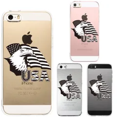 iPhone5 iPhone5s ケース クリア 白頭鷲 星条旗 スマホケース ハード スマホケース ハード