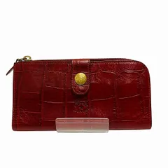 イルビゾンテ　クロコダイル型押し　レザー　レッド　長財布　ユニセックス