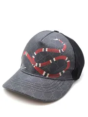 GUCCI グッチ GGスプリーム スネーク ベースボールキャップ ブラック XLのサムネイル