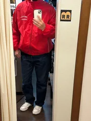 NIKE ナイキ CEDAR FALLS BASKETBALL ジップアップジャケット レトロジャケット ナイロンジャケット ブルゾン ポリエステル レッド サイズL A-1370