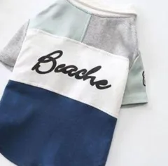 犬　おしゃれ　☆かっこいい☆わんこ服ラガーシャツポロシャツ　ストライプ　M