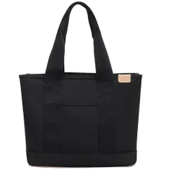 [MIPOHAM] トートバッグ レディース キャンバス 仕切り Lサイズ 大容量 キャンパストート 帆布 大きめ a4 トート マチ広 軽量 マザーズバッグ シンプル 無地 おしゃれ 多収納 ポケット 頑丈 保育園 通勤 通学 旅行