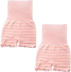 ideastore 腹巻き パンツ ボディウォーマー 保温 防寒 冷え 対策 大人用 2枚セット(ピンクボーダー,  2個 (x 1))