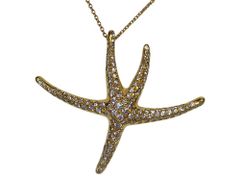 ティファニー【Tiffany.Co】18K スターフィッシュ ダイヤモンドネックレス 6.3g