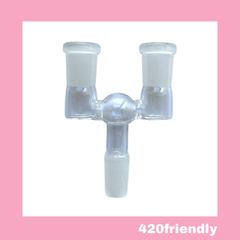 420friendly "ガラス ダブル ボウル"  カスタマイズする時代  ジョイントアダプター(14mm)
