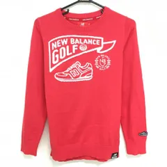 ★SALE価格★【美品】ニューバランスゴルフ セーター レッド×白 ロゴスニーカー ニット レディース 3(S) ゴルフウェア New Balance