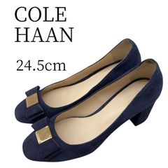 Cole Haan ネイビー ブルー スエード パンプス - メルカリ