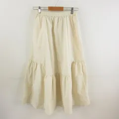 レプシィム ローリーズファーム LEPSIM LOWRYS FARM ギャザースカート ロング ライトベージュ F *T149