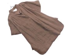 Max Mara マックスマーラ リネン100% ブラウス シャツ size40/茶 ■◆ レディース