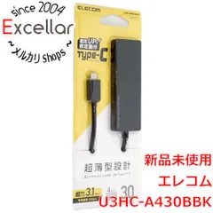 [bn:11] ELECOM製　USB Type-C接続4ポートUSB3.1ハブ　U3HC-A430BBK　ブラック