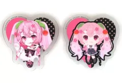 【中古】バッジ・ピンズ 桜ミク1 クリアバッジセット 「タイトーくじ 桜ミク SAKURA×SUBCULTURE」 J賞