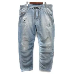 ディーゼル DIESEL ジョグ JOGG JEANS NARROT-NE 04844 イージー スウェット デニム パンツ ダメージ加工 ライトブルー 34