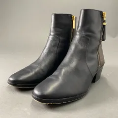 2b24 MICHAEL KORS マイケルコース サイドジップブーツ ヒールブーツ シューズ ジップアップ モノグラム柄 7M ブラック ブラウン レザー PVCのサムネイル