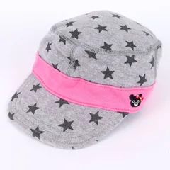 ダブルビー ミキハウス ワークキャップ スター コットン100％ ブランド 帽子 ベビー キッズ 女の子用 SSサイズ グレー DOUBLE.B 【中古】