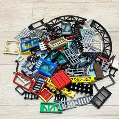 LEGO レゴ エクステリア系 中古 パーツ パネル ドアフレーム バー ウィンドウパネル ローラーコースターレール バルコニー 大量 ばら売り 部品取り LY-240226-15