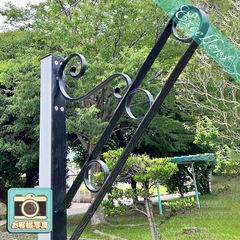 物干し竿金具・竿ホルダー【メロディア】｜壁付けブラケットタイプ｜ロートアイアン製（シルバーブラック）｜商品番号：IFM-ST634SB