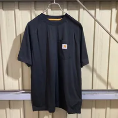 436 Carhartt 半袖 ポケットTシャツ M ブラック カーハート ワークウェア フォースコットン 古着卸 アメリカ仕入