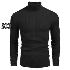 [3XL]秋冬 コーデ メンズ  服 シンプル ファッション オシャレ 大人 かっこいい 大きいサイズ ストリート 紳士服  セーター タートルネックセーター アメリカン 長袖 プルオーバー