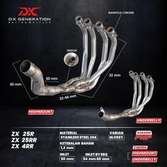 ZX25R ZX-25r ZX25r フルエキゾーストマフラー センターアップ - メルカリ
