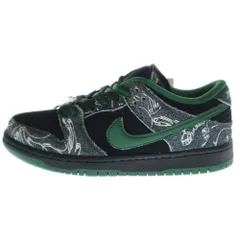 NIKE SB (ナイキエスビー) ×THERE SKATEBOARDS DUNK LOW PRO HF7743-001 ゼア スケートボード ローカットスニーカー ブラック/グリーン レディース US6/24.0cm