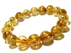 「1点もの 現品」 ゴールドルチルクォーツ ルチルクォーツ ブレスレット 11mm-12mm パワーストーン ブレスレット