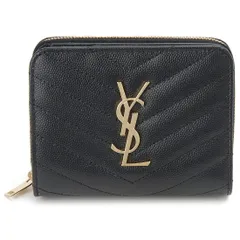 SAINT LAURENT サンローラン 二つ折り財布 レディース ブラック 668288 BOW01 1000