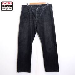 00s Levi's 501 ブラック デニムパンツ メンズ XLサイズ相当 ビッグサイズ オーバーサイズ