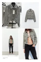 割引/半額パッケージ 新品 99000 ZARA(ザラ) ツイード ジャケット ストラクチャー ジュエル