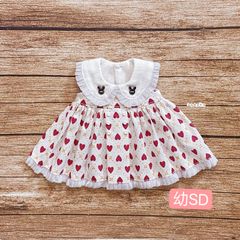 JANAYA ハンドメイド　幼SD服　ハート柄ワンピース　翌日発送