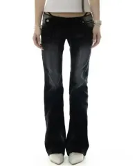 Kashiko Denim Pants Black デニムパンツ Kashiko】Embroied Nonfade Denim Pants Black (Kashiko/デニム