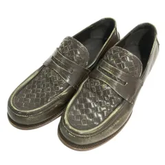 BOTTEGA VENETA ボッテガ ヴェネタ  ローファー イントレチャート ブラウン系 41 メンズ [240101373573]