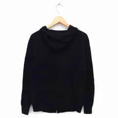 ページボーイ PAGE BOY カットソー ニット Vネック コットン 綿 リブ ドロップショルダー ロングテール 長袖 F 黒 ブラック /NT13