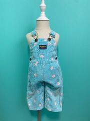 【Size 80】vintage オシュコシュ コーデュロイ オーバーオール oshkosh ヴィンテージ  青 水色 スキー