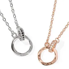 Style:MSB&LPW [felicitations] ペアネックレス カップル プレゼント ステンレス ジュエリー ネックレス メンズ レディース 2個セット BR-J066 (MSB&LPW)