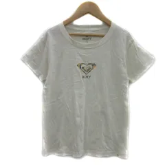 ロキシー ROXY Tシャツ カットソー 半袖 ラウンドネック ロゴプリント S マルチカラー オフホワイト /YS30
